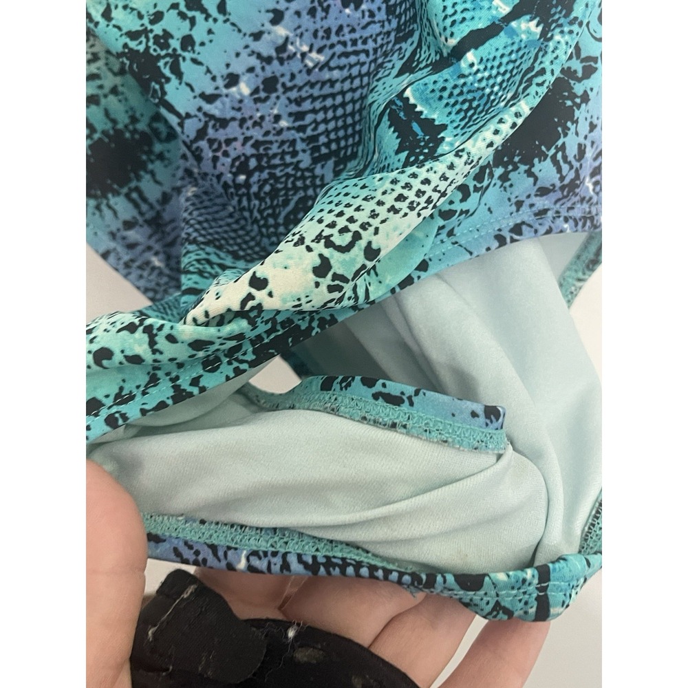Catalina Women's One Piece Swimsuit Snake Print Blue Green Black Size M (8-10) - Picture 4 of 8